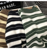 American autumn and winter high street men and women trendy lazy style round neck knitted sweater couple loose casual sweater