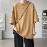 Summer Short Sleeve T-shirt Men Fashion Oversized Black T Shirt Men Streetwear Hip Hop Loose O-Neck White Tshirt Mens Top S-2XL