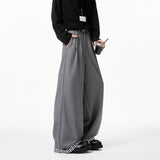 Grey Black Suit Pants Men Oversized Society Mens Dress Pants Korean Casual Loose Wide Leg Pants Mens Office Formal Trousers