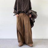 Trendy Mens Loose Straight Pants Spring Summer Streetwear Fashion Solid Color Baggy Wide Leg Trousers For Men Casual Pants