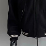 New American Vibe Fleeced Men Crop Jackets Luxury Harajuku Zip-up Long Sleeve Streetwear Trendy Chic Pocket Baseball Coats M-2XL