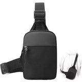 Men Chest Bag Waterproof Oxford Mini Crossbody Bag Small Men's Shoulder Bag Zipper for Travel Workout Messenger Bag Chest Pack