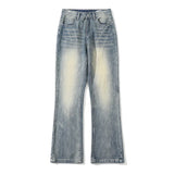 Summer New Fashion Men's Jeans Lightning Pattern Male Straight Male Denim Pants 2025 Casual Men Clothing Trend