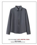 New Naples Business Men Shirts Light Luxury Textured Lapel Striped Long Sleeve Cardigan Leisure Premium Commuter Blouse S-4XL