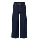 Non-fading Original Color Jeans Men's High Quality Loose Straight Denim Pants Classic American Retro Wide Leg Autumn Trousers