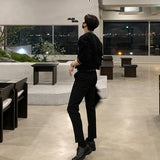 Men's  Luxury Knitted Cardigan Sweater Solid Color Long Sleeve Casual Streetwear Patchwork Button-down Vintage Knitwear