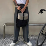 Gray Suit Pants Men Fashion Business Society Mens Dress Pants Korean Loose Straight Pants Mens Office Formal Trousers M-2XL