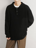 Pullovers Men Ulzzang Minimalist Cozy Warm Vintage Sweaters Lazy Style Handsome Autumn Winter Fashion High Street
