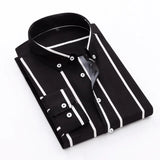 Men's Striped Shirts Long Sleeve Dress Shirts Spring Summer Casual Korean Fashion Slim Button Formal Men's Clothing Shirts