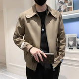 Spring Autumn KPOP Fashion Style Harajuku Slim Fit Tops Loose Casual All Match Korean Style Outerwear Zipper Long Sleeve Jacket