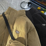 Korean style high street Harajuku men and women winter new retro loose casual couple thick corduroy trendy personalized top y2k