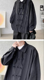 New Classic Shirt Men Clothing Chinese Style Long-sleeved Buttoned Scholar White Shirt Ancient Style Fashionable Casual Blouse