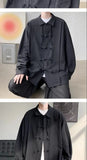 New Classic Shirt Men Clothing Chinese Style Long-sleeved Buttoned Scholar White Shirt Ancient Style Fashionable Casual Blouse