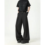 Grey Black Suit Pants Men Fashion Society Mens Dress Pants Korean Loose Casual Straight Pants Mens Office Formal Trousers M-3XL