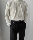 Men T-shirts Turtleneck Basic Daily Simple All-match Pure Color Long Sleeve Leisure Comfortable Fashion  Advanced Ins 