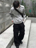 Sweatshirts Men Zipper Spring O-neck Spliced Fashion Casual Loose Daily Couple European Style Streetwear Design Handsome College
