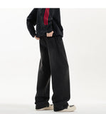 New Men's Jeans Washed Jeans Pants Unisex Drawstring Denim Pants Male Streetwear Korean Straight cylinder loose Cowboy Trousers