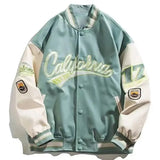 PU Leather Varsity Bomber Jacket Embroidery Pilot Baseball Jacket Men Hip-Hop Streetwear Women New Harajuku Loose Coats