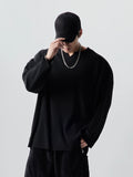 T-shirts Men Spring Advanced Japanese Style Harajuku Long Sleeve All-match High Street Fashion V-neck Handsome Popular College