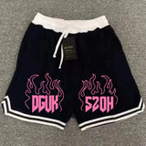 2025 New American Shorts Basketball Letter Print Boy Korean Streetwear Summer Half Pants Loose Casual Sports Shorts Aesthetic