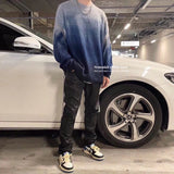 Double-headed Arrow Green Mohair Sweater For Men Women Loose Pullover Autumn Winter Jersey