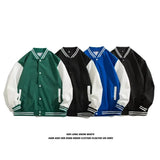 Autumn jacket Men's Loose-fit Color-blocked Baseball Jacket Korean Style Trendy Casual Versatile Jacket For Men