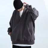 3 Colors  Sweatshirts Men Baggy Pure Chic Classic Autumn Fashion High Street Harajuku Handsome Hip Hop Males Clothes Ins Casual