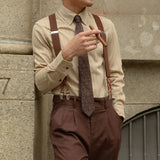 Retro Striped Shirt Men's Draped British French High-end Shirt