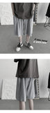 Summer Casual  Shorts Men Oversized Fashion Grey Pleated Shorts Men Streetwear Korean Loose Wide-leg Shorts Mens Beach Shorts