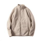 American Warm Fleece Sweatshirt Imitation Lamb Velvet Coat Korean Autumn Winter Men's Thickened Simple Zipper Up Lapel Jacket