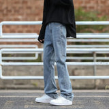 Brown Baggy Jeans Men Fashion Retro Casual Wide-leg Jeans Men Streetwear Loose Hip Hop Straight Denim Pants Mens Trousers