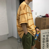 T-shirts Men Retro Summer Ins Fashion Daily Korean Style All-match Couple Handsome Breathable Short Sleeve Holiday Students New