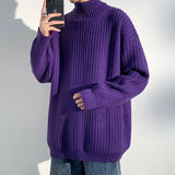 Sweater men 2025 New Men Knitwear Solid High Neck Sweater Soft Warm Comfortable Winter Pullover Fashion Casual Warm Sweater