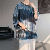 Summer Men O-Neck Tshirts Tie Dye Men's Summer T-Shirt Colorful Fashion Short Sleeves Tshirt Woman Streetwear Hip-Hop Male