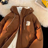 autumn and winter street fashion corduroy thick jacket for men and women couple personalized loose retro casual Harajuku