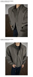 Stand Jacket mens dproof Lightweight Thin Short Biker Style Motorcycle Jacket Solid Classic Autumn coat fall  Fashion Casual