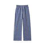 Summer Casual Pants Men Oversized Retro Plaid Pants Men Streetwear Hip-hop Loose Wide Leg Pants Mens Trousers Large Size 5XL