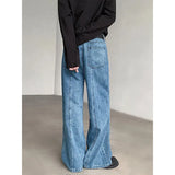 Baggy Blue Jeans Men Oversized Retro Straight Jeans Men Streetwear Korean Loose Wide Leg Jeans Mens Denim Trousers M-2XL