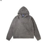 Autumn and winter American fashion men and women knitted hooded couple loose retro personality Harajuku casual sweater y2k
