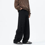 Patchwork style Men's Baggy Straight Jeans Personality unisex Fashion Korean High Street Denim Pants Streetwear Male Trousers
