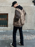 Jeans Men Spliced Rivet Side Zipper American Style Vibe Harajuku Streetwear Denim Trousers All-match Fashion Autumn College Chic