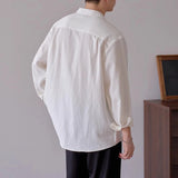New Trend Men Luxury Business Shirts Casual Striped Long Sleeve Cardigan Tops Japanese Style Fashion Leisure Commuter Blouse