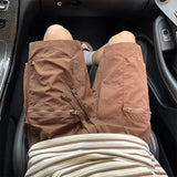 Summer Thin Shorts Men Fashion Retro Pocket Shorts Men Japanese Streetwear Hip-hop Loose Cargo Shorts Mens Beach Shorts M-4XL