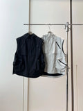 American Workwear Quick-drying Multi-pocket Vest Men Couples Silhouette Vest Trendy Brand High-end Casual Trendy Horse Clip