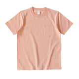 265g Thick Retro Cotton Heavy T-shirts Seamless Round Neck Pocket Short-sleeved Tshirts Men Tops Tee Breathable Skin-friendly