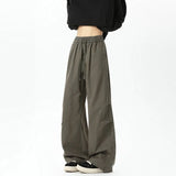 Straight Leg Casual Pants Elastic Waist Drawstring High Quality Unisex Comfortable Trousers Men Women Trendy Outdoor Daily Wear