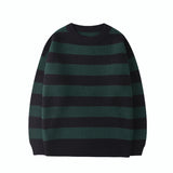 Striped Knitted Sweater Men Women Vintage Tate Langdon Loose Sweaters Harajuku Green Warm Autumn Jumper Pullover Unisex Casual