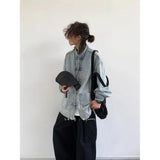 Chinese Style Denim Jacket Spring Autumn Denim Jacket Gradient Washed Japanese Casual Large Pocket New Chinese Tang Style Jacket
