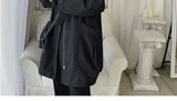 Hooded Trench Men Baggy Zip-up Overcoat Fashion Ulzzang Handsome Daily Pockets Mature Streetwear Personality Spring Autumn Soft