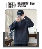 Korean Style Men's Polo Sweater Light Luxury Textured V-neck Knit Long Sleeve Pullover Autumn Casaul Trendy Male Clothing M-3XL